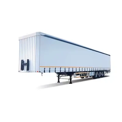 3 Axle Shipping Container PVC Curtain Side Semi Trailer