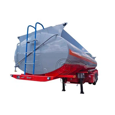 Tredaksel med rød karbonstål Tank Trailer